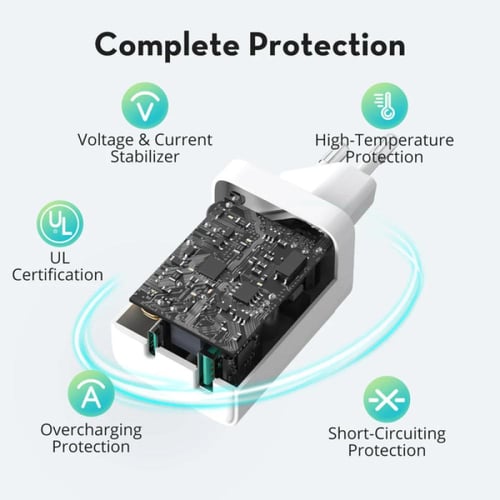 راف باور شاحن جداري - منفذين - PD بقوة 20 واط - أب...