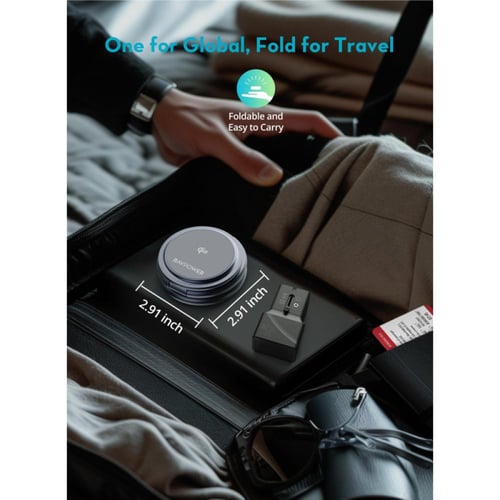 راف باور 3 في 1 محطة شحن MagSafe قابلة للطي - 15W...