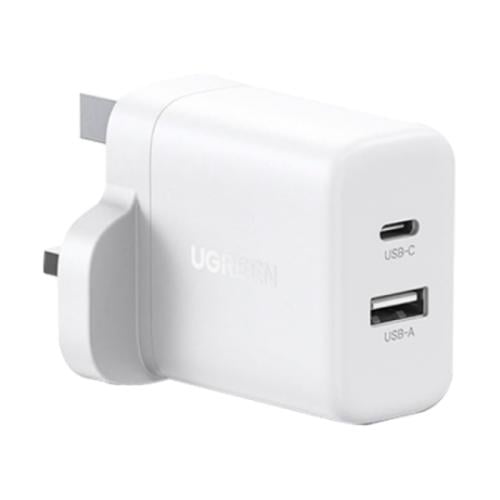 يو جرين شاحن سريع بقوة 20 واط - بمنفذين - تصميم UK...