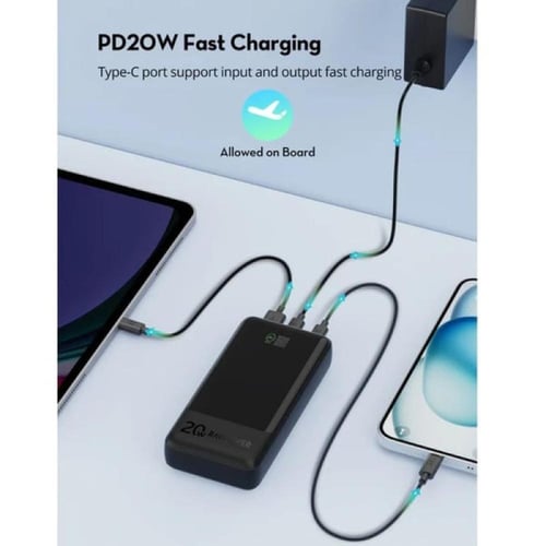 راف باور باور بانك - 20000mAh - شاشة TFT ديناميكية...