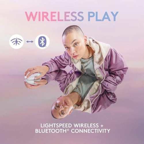 لوجيتيك ماوس ألعاب بأضواء RGB - لاسلكية - أبيض - G...