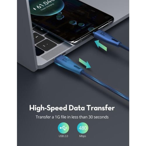 راف باور كابل - Type-C إلى Type-C - طول 1.2 متر -...