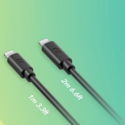 راف باور كابل 2in1 - Type-C to Lightning - ( 1 متر...
