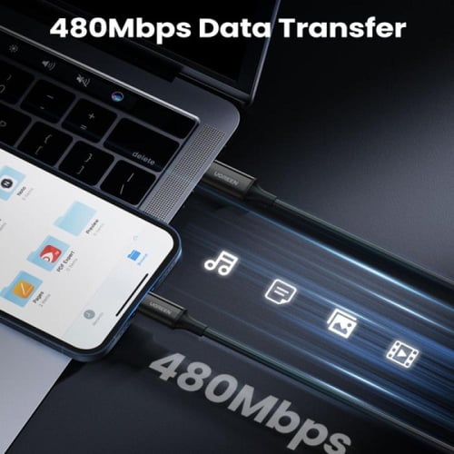 يو جرين كابل شاحن Type-C إلى Lightning بطول 1 متر...