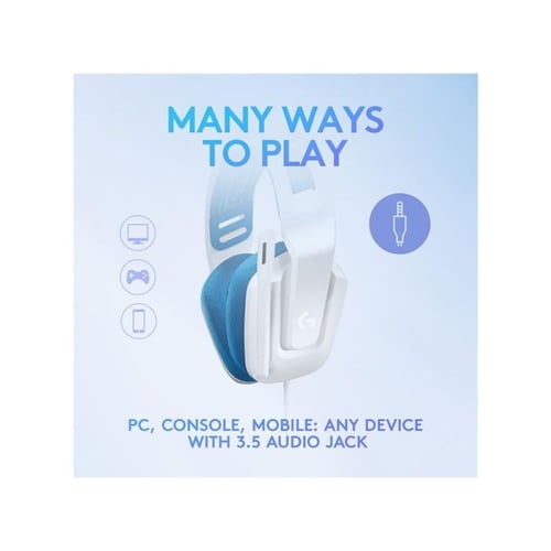 لوجيتك G335 سماعة رأس للألعاب سلكية - أبيض