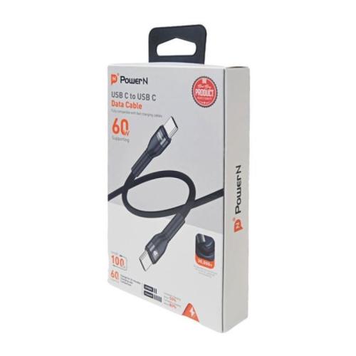 باور ان كابل Type-C - بطول 1.2 متر - 60 واط - أسود