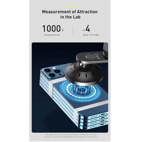 باسيوس شاحن سيارة لاسلكي مغناطيسي متوافق مع ماج سي...