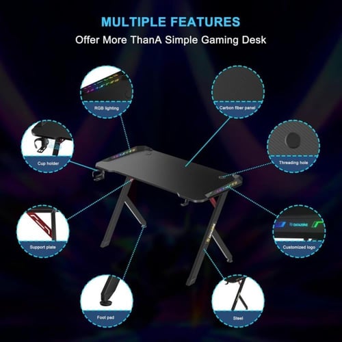 داتا زون طاولة ألعاب احترافية بإضاءة RGB مع سطح كب...