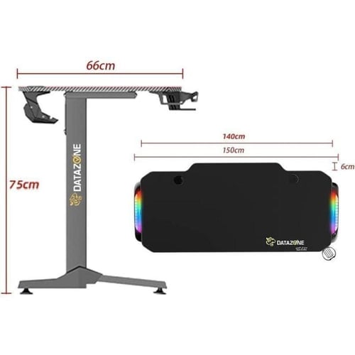داتا زون طاولة ألعاب شكل حرف L احترافية - 156 سم -...