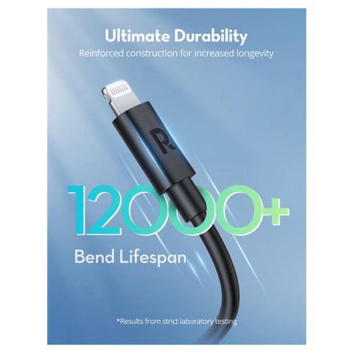 راف باور كابل Type-C إلى Type-C -طول 3 متر - أسود...