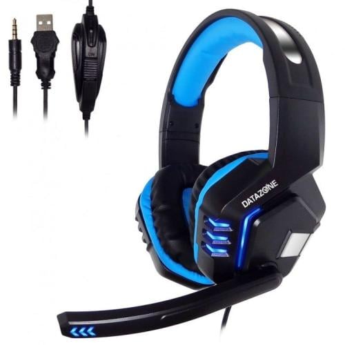 داتا زون K17 سماعات ألعاب سلكية مع ضوء ليد ومايكرو...