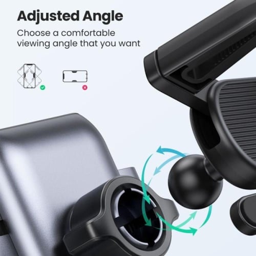 يو جرين حامل جوال على فتحة مكيف السيارة - أسود