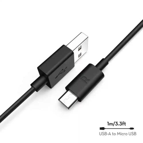راف باور كابل USB-A إلى Micro - طول 1 متر - أسود -...