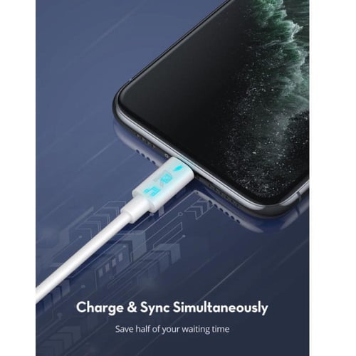 راف باور كابل Type-C إلى Lightning مصنوع من مادة T...