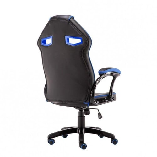 داتا زون كرسي ألعاب بجلد مريح ووسادة للظهر - أسود...