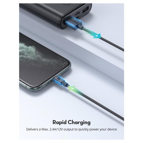 راف باور C89 كابل USB-A إلى Lightning - طول 1 متر...