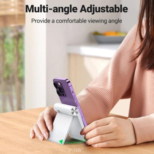 يو جرين حامل جوال مكتبي متعدد الزوايا - أبيض