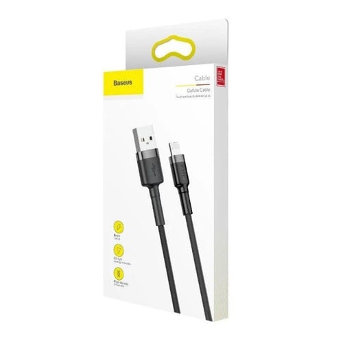 بايسوس Cafule كابل USB-A - Lightning مضفر - 2 متر...