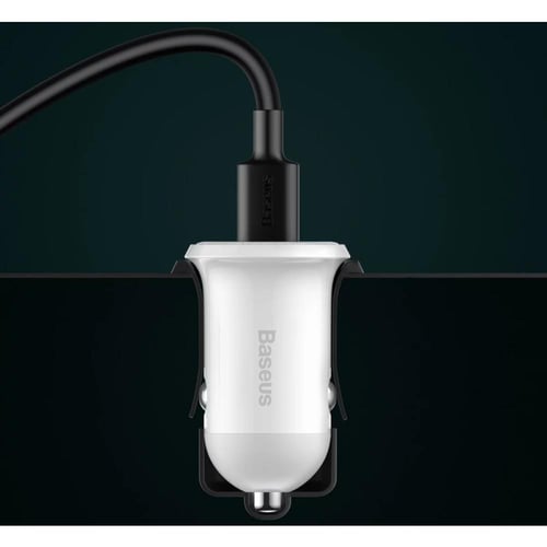 بايسوس Grain Pro شاحن سيارة بمنفذين USB-A - بقوة 4...