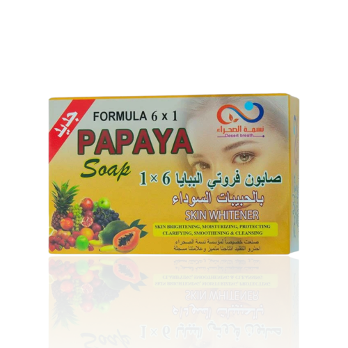 نسمة الصحراء صابون فروتي الببايا بالحبيبات السوداء...