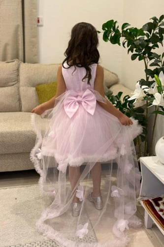 فستان تركي تل فخم من 3 - 7 سنوات