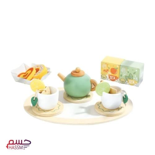 طقم شاي خشبي