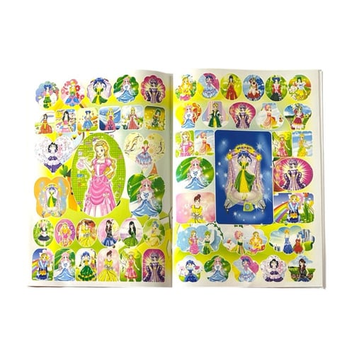 دفتر تلوين مع ملصقات - الأميرات