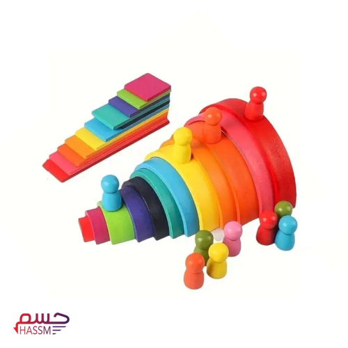 تركيبات ملونة خشبية