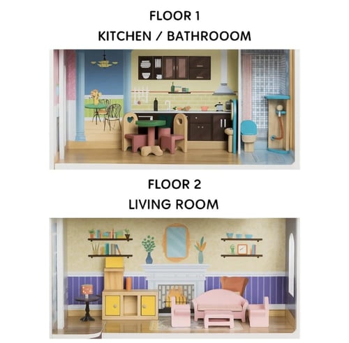 بيت الدمى الخشبي