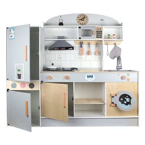 مطبخ خشبي تفاعلي اضاءة وصوت