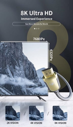 كيبل اتش دي ام آي اصدار Cable HDMI 2.1V 8K