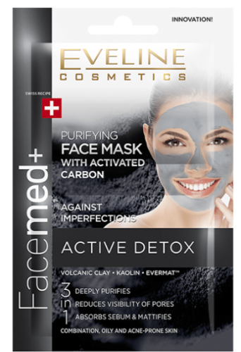 ماسك الفحم للوجه لإزالة الدهون وتنظيف المسام Eveli...