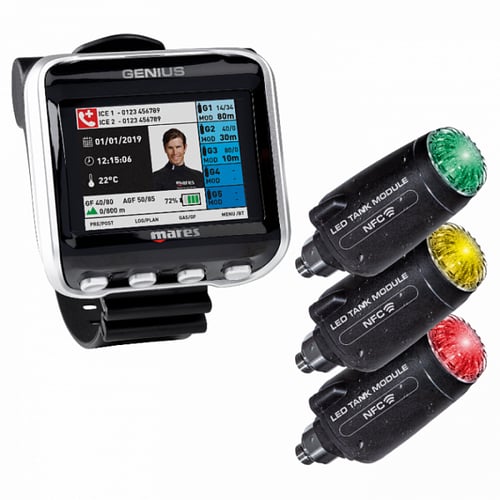 كمبيوتر غوص Genius Trimix حتى 5 خلائط ترايميكس