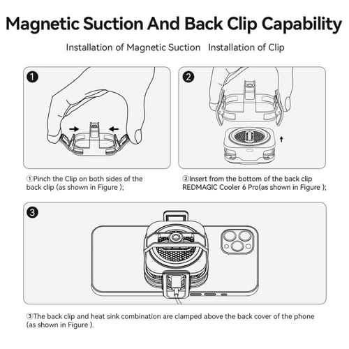 مبرد جوال مغناطيسي 6 برو للألعاب، مروحة تبريد للجو...