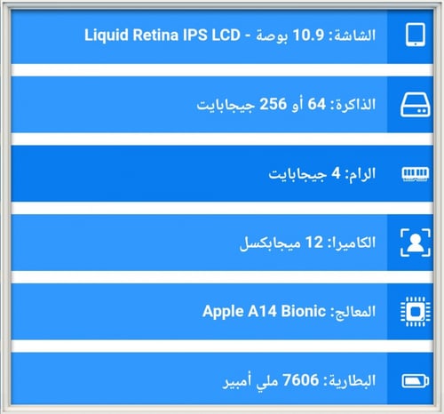 ايباد اير 4 موديل 2020 , 256 جيجا واي فاي + منفذ ش...