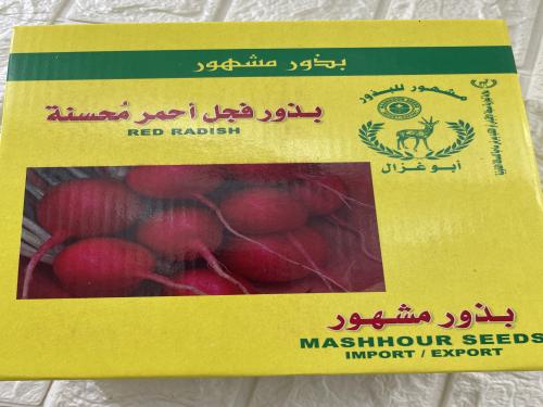 بذور فجل أحمر محسنة مشهور ابو غزال ، نصف كيلو