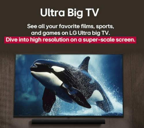 شاشة ال جي 60 بوصة UHD Lg TV 60 inch UHD موديل UA8...