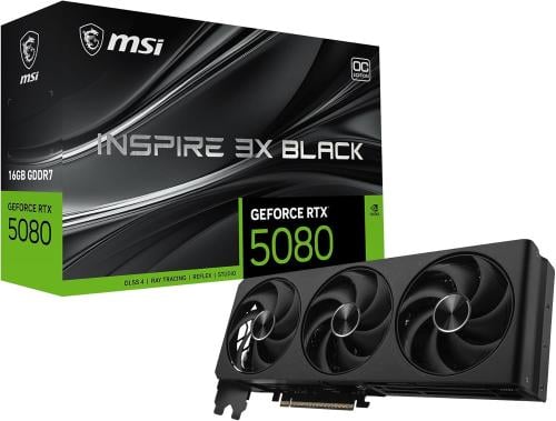 MSI بطاقة رسومات للالعاب RTX 5080 16G انسباير 3X O...