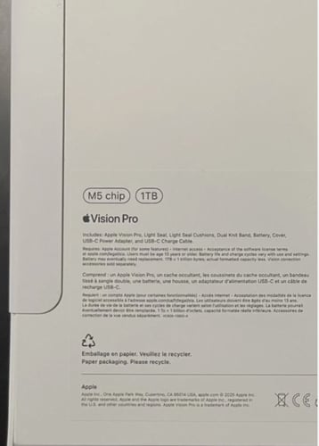 Apple Vision Pro 1TB M5 2025 model ابل فيجن برو نس...