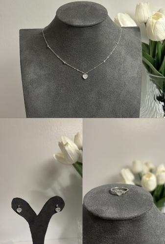 طقم فضه القلب