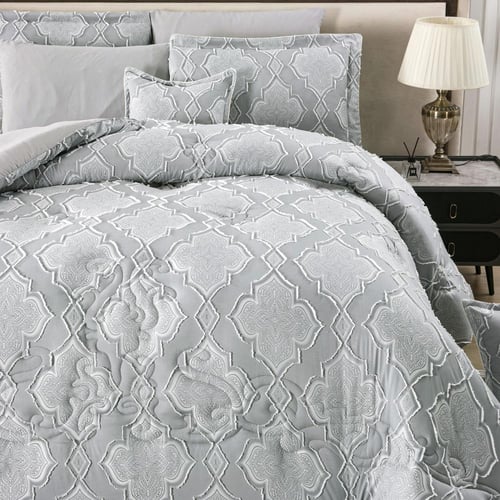 طقم لحاف سرير في حقيبة 8 قطع - من قماش المايكروفاي...