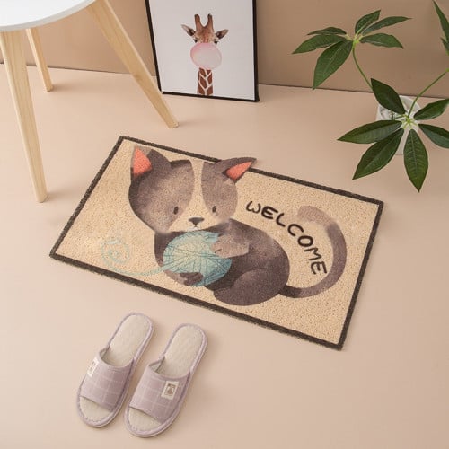 دعاسة باب ضد الانزلاق مع رسوم كرتونية عن القطط