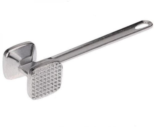 مطرقة ومدق لحم فضي