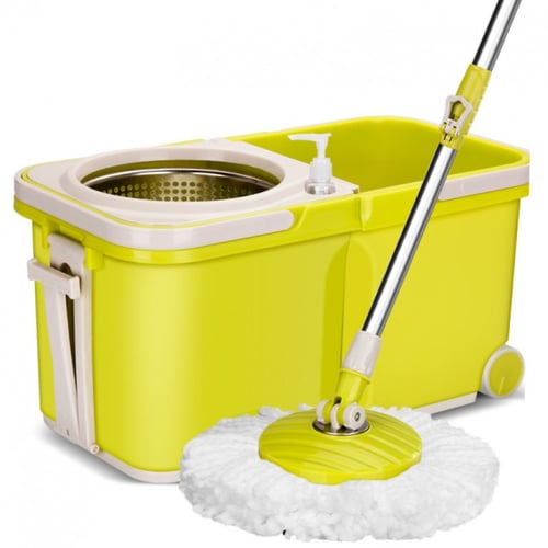 ممسحة مع دلو مقسوم لجزئين بدوران 360 درجة جودة عال...