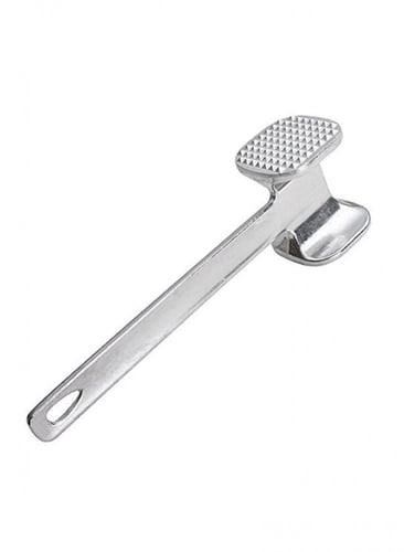 مطرقة ومدق لحم فضي