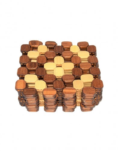 مفرش سفرة خيرزان يمنع وصول الحرارة للطاولة 8 قطع