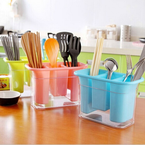 منظم أدوات المائدة مع فتحات تهوية للتجفيف