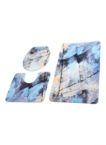 دعاسات حمام 3 قطع مانعة للانزلاق للأرضية وتغطية ال...