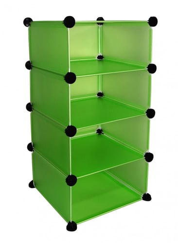 خزانة تخزين بلاستيكية 4 مكعبات