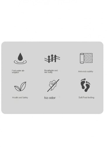 سجادة حمام Hihomey سجادة حمام سريعة الجفاف غير قاب...